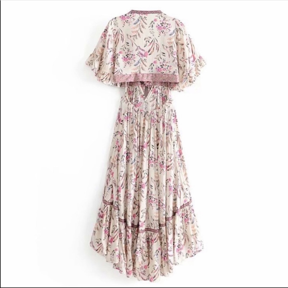 FLASHSALE✨ Boho Floral Print Gypsy Maxi Dress - Picture 5 of 8